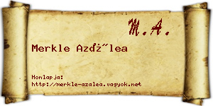 Merkle Azálea névjegykártya